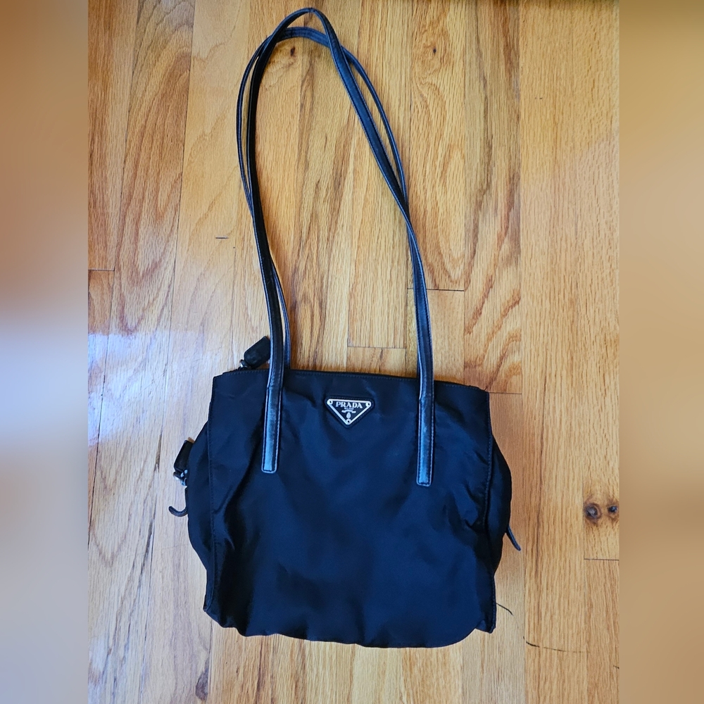 Authentic Prada Elegant Black Shoulder Bag